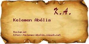 Kelemen Abélia névjegykártya